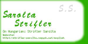 sarolta strifler business card